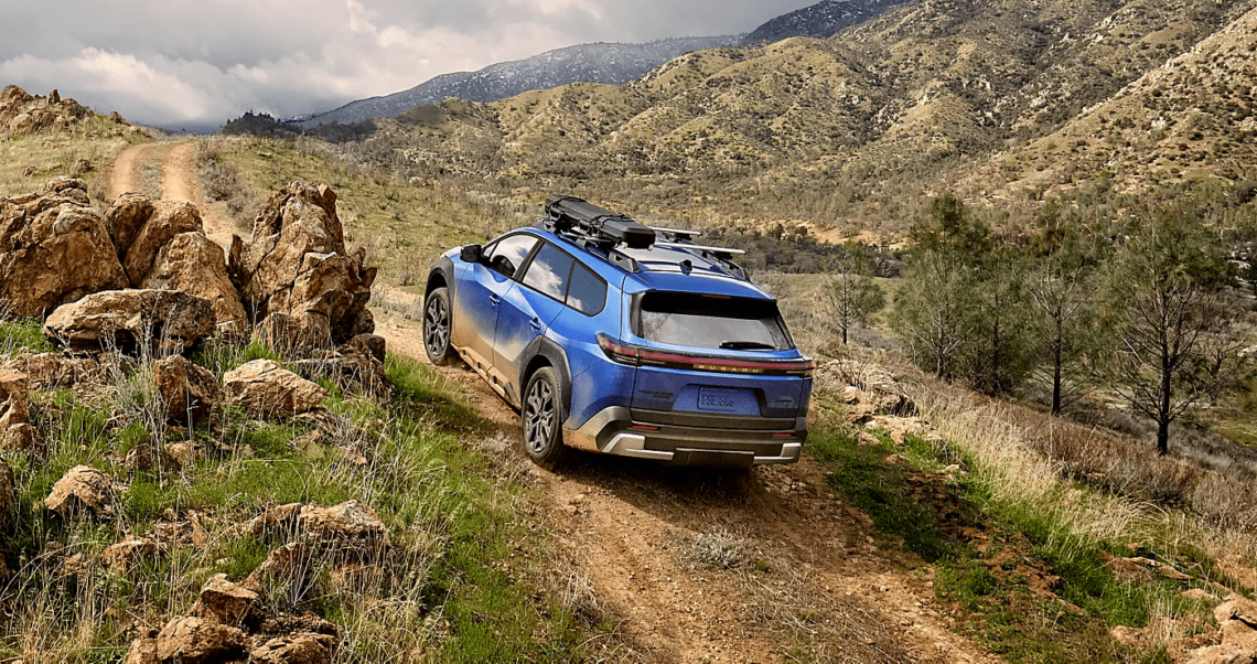 2026 Subaru Trailseeker driving up a hill