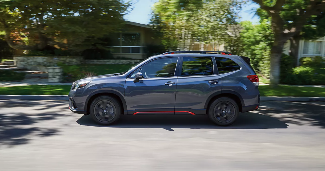 A parked Subaru Certified Pre-Owned SUV