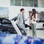 Customer and sales rep talking